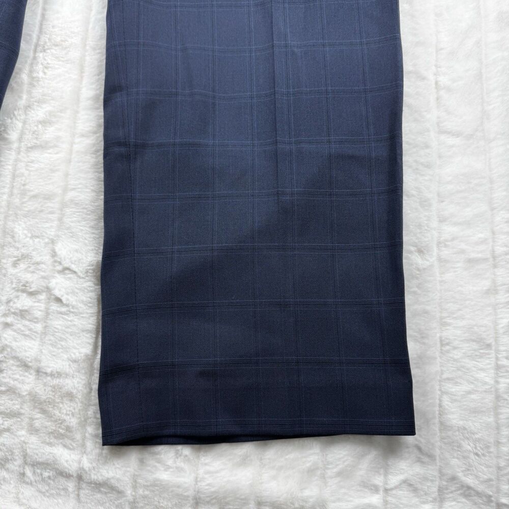 Ralph Lauren The Comfort Flex Pant Men's 42x29 Flat Front Navy Plaid Casual NWT - Picture 14 of 15